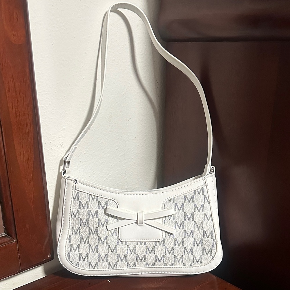White Monogram Shoulder Bag
